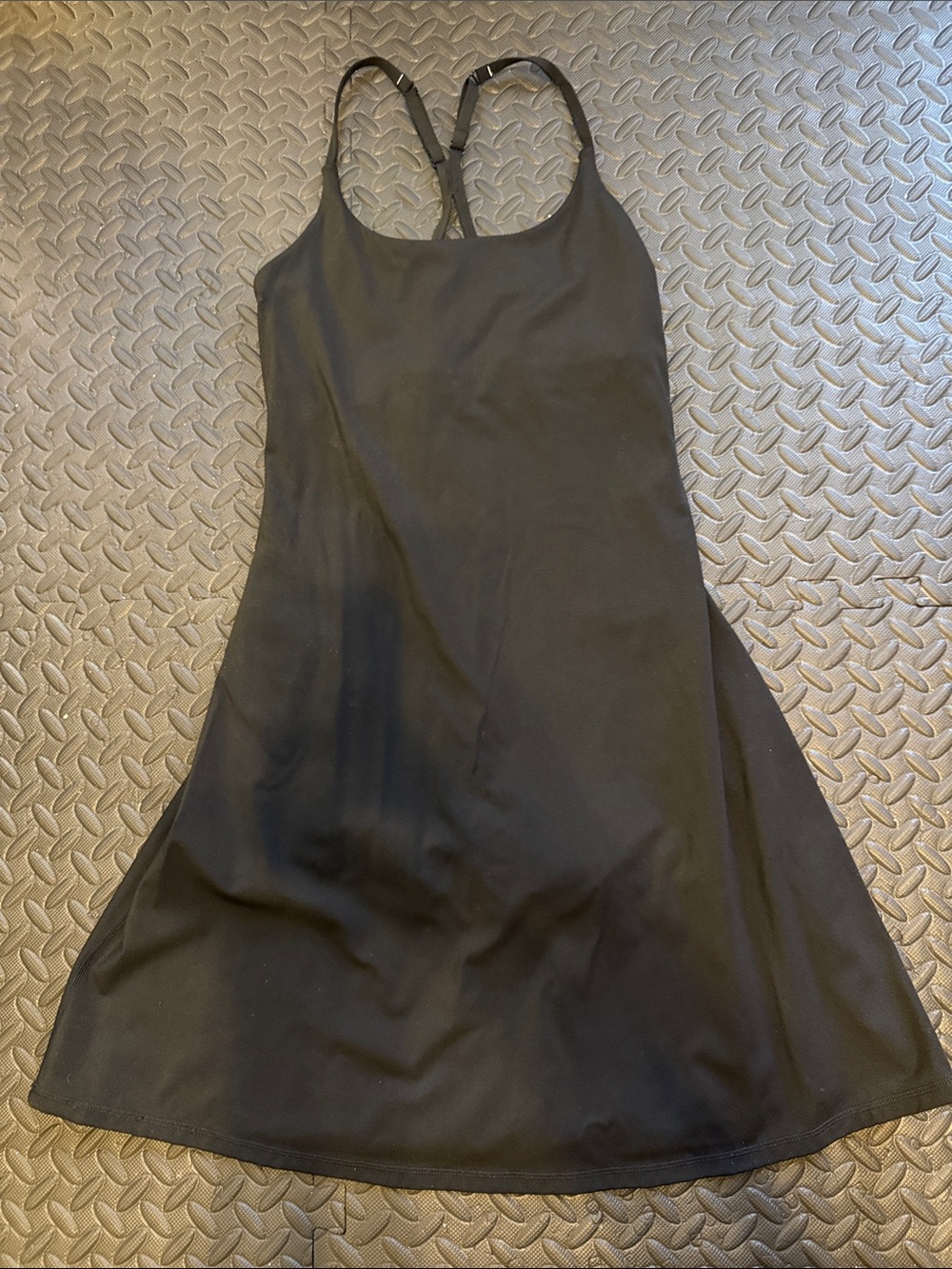 Halara sport Black A-Line Dress with Racerback and built in shorts
